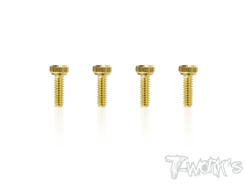 GSS-1605H 1.6mmx5mm Gold Plated Steel Hex. Socket Head Screws4pcs.