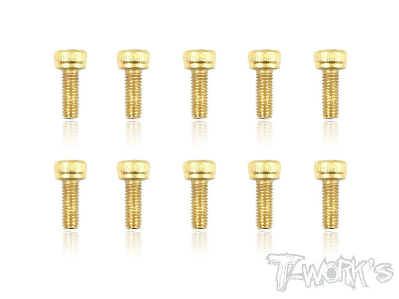 GSS-308H 3mmx8mm Gold Plated Hex. Socket Head Steel Screws10pcs.