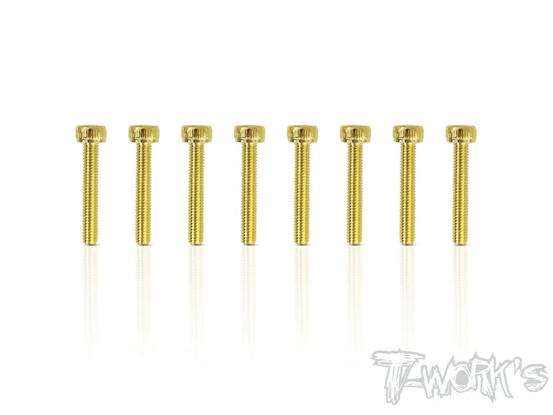 GSS-318H 3mmx18mm Gold Plated Hex. Socket Head Screws8pcs.