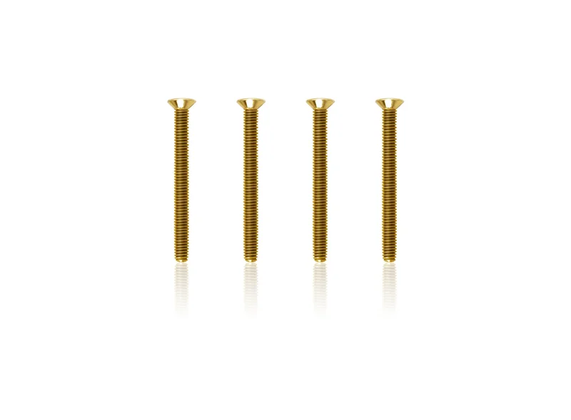 GSS-330C 3mmx30mm Gold Plated Steel Hex. Countersink Screws4pcs.
