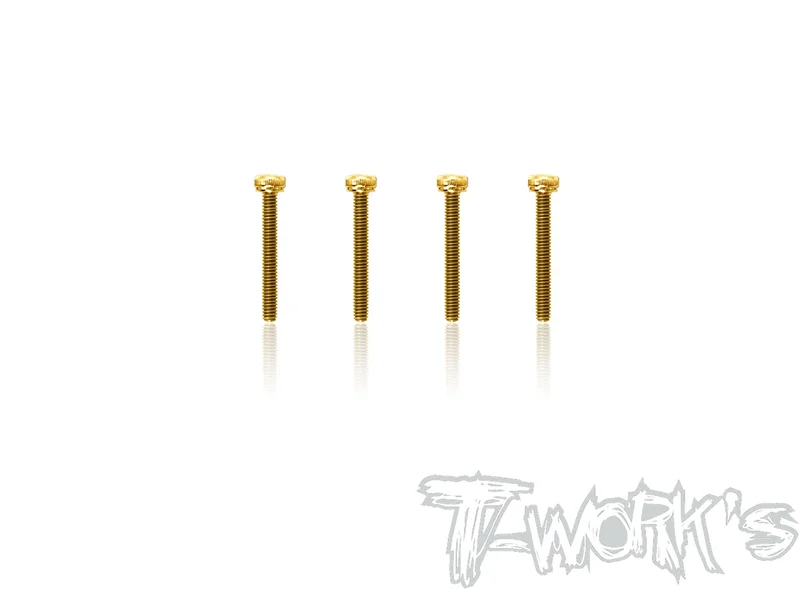 GSS-330H 3mmx30mm Gold Plated Steel Hex. Socket Head Screws4pcs.