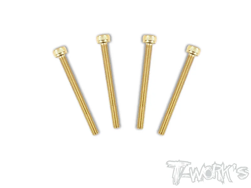 GSS-335H 3mmx35mm Gold Plated Hex. Socket Head Steel Screws4pcs.