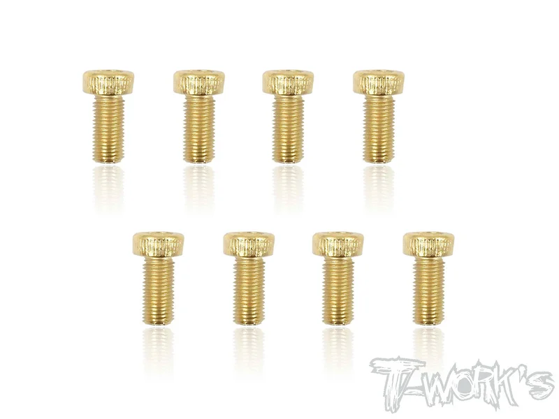 GSS-410H 4mmx10mm Gold Plated Steel Hex. Socket Head Screws8pcs.
