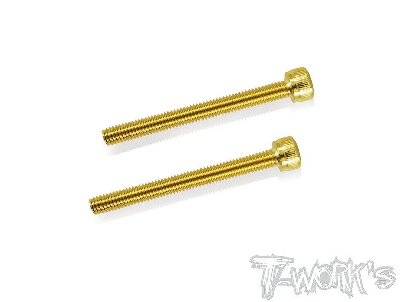 GSS-440H 4mmx40mm Gold Plated Steel Hex. Socket Head Screws2pcs