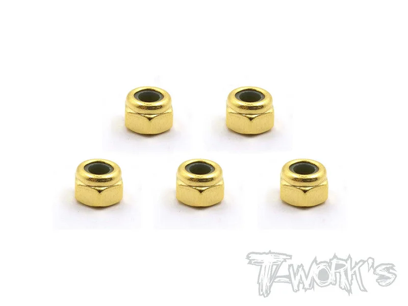 GSS-4LN Golden Plated M4 Lock Nuts ( 5pcs. )
