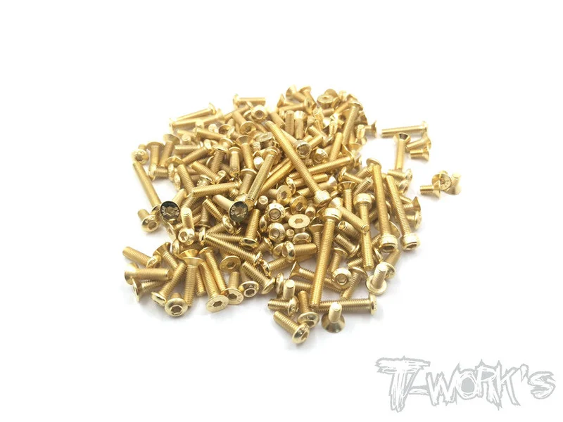 GSS-D817 Gold Plated Steel Screw Set 159pcs.(For HB Racing D817)