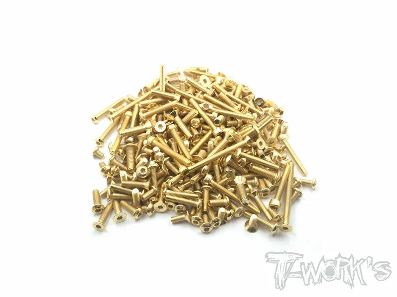 GSS-RC8B3E Gold Plated Steel Screw Set 134pcs. (For Team Associated RC8 B3E )