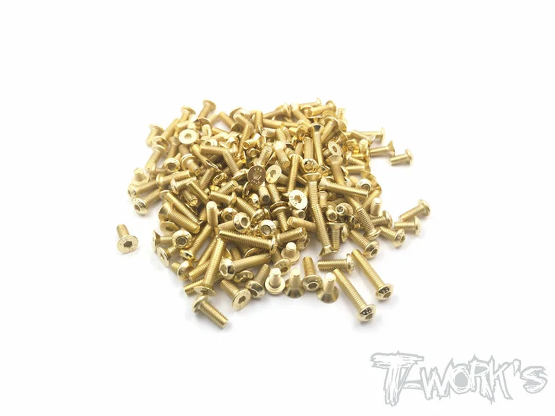 GSS-TLR22X-4Gold Plated Steel Screw Set 128pcs. ( For TLR 22X-4 )