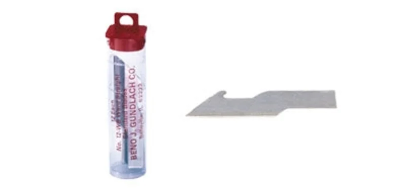 Gundlach 12-WB Ward Straight Blades 12-Pack Replacement Blades for Ward Handle Knives