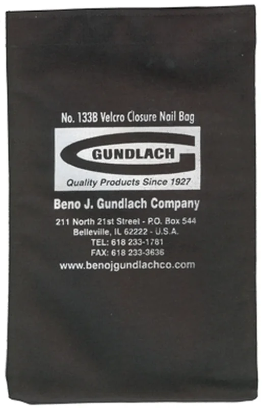 Gundlach 133 Nail Bag with Velcro Closure Black