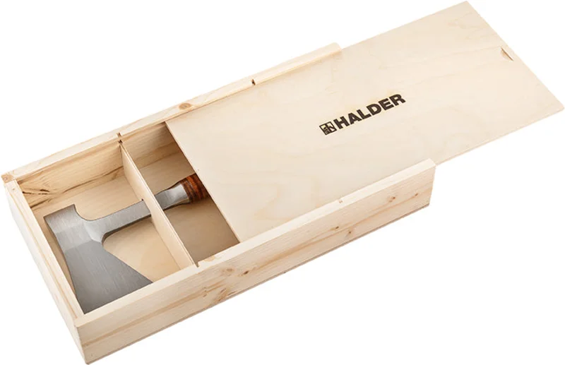 HALDER HAND AXE, LEATHER GRIP W/ WOODEN BOX | 3555S001
