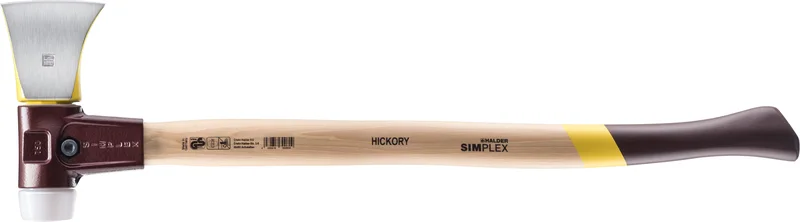 HALDER SIZE 50 SIMPLEX SPLITTING AXE WITH 1 WHITE SUPERPLASTIC FACE & 1 YELLOW SPLITTING INSERT & 685 MM HICKORY HANDLE |3007.750