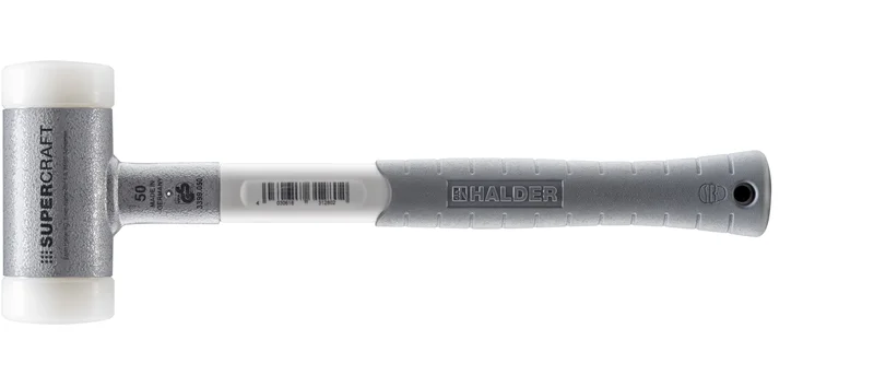 HALDER SIZE 50 SUPERCRAFT-MALLET NON-REBOUND, WITH FIBERGLASS HANDLE & RUBBER GRIP, SIZE 1.97" NYLON FACES | 3399.050