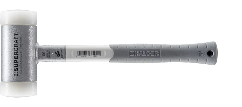 HALDER SIZE 60 SUPERCRAFT-MALLET NON-REBOUND, WITH FIBERGLASS HANDLE & RUBBER GRIP, SIZE 2.36" NYLON FACES | 3399.060