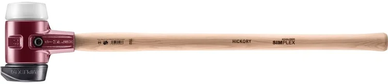 HALDER SIZE 80 SIMPLEX 81 SLEDGEHAMMER, SIZE 3.15" "STAND-UP" COMPOSITE RUBBER INSERT AND SUPERPLASTIC INSERT, HICKORY HANDLE | 3027.281