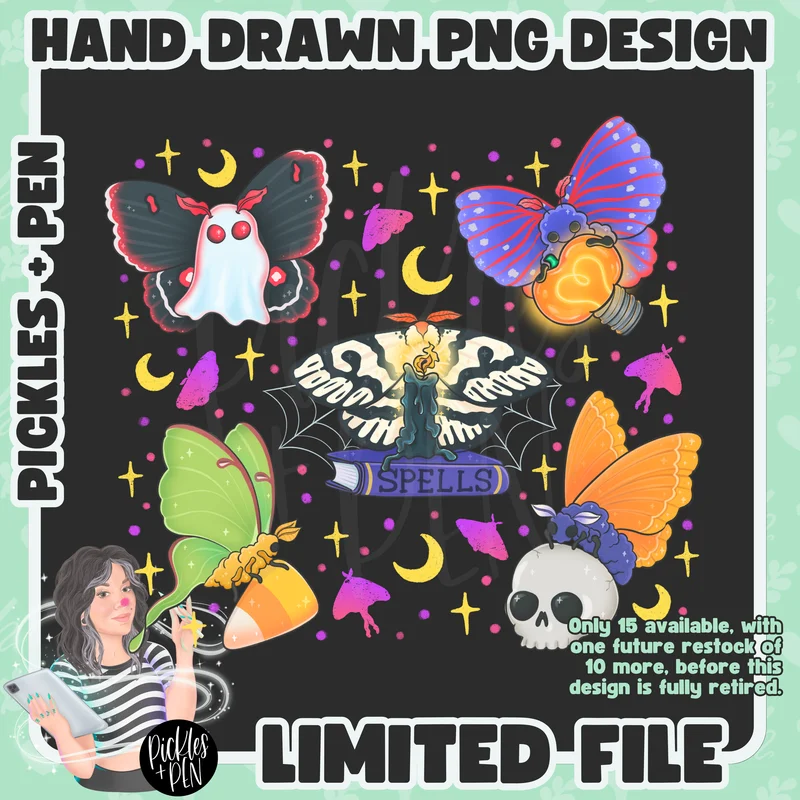 Halloween Moths PNGs [LIMITED]