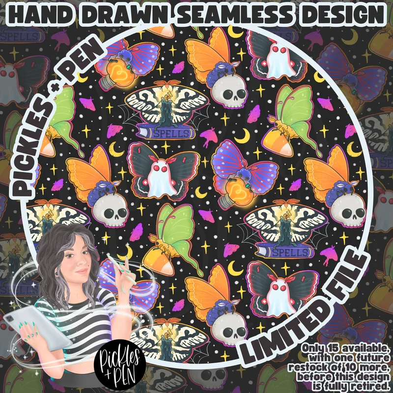 Halloween Moths SMLSS [LIMITED] BLACK
