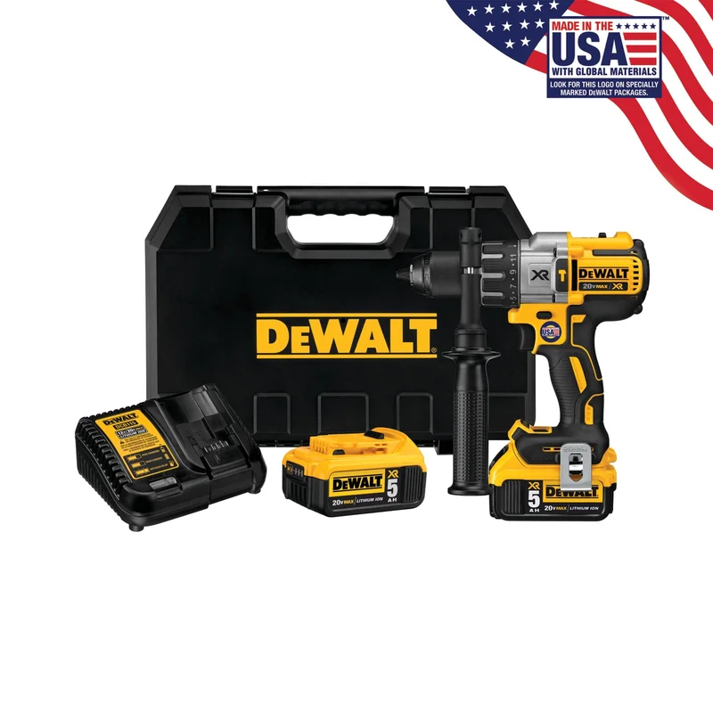 Hammer Drill 1/2" 20V XR W/2 Bat. 5.0AH Dewalt