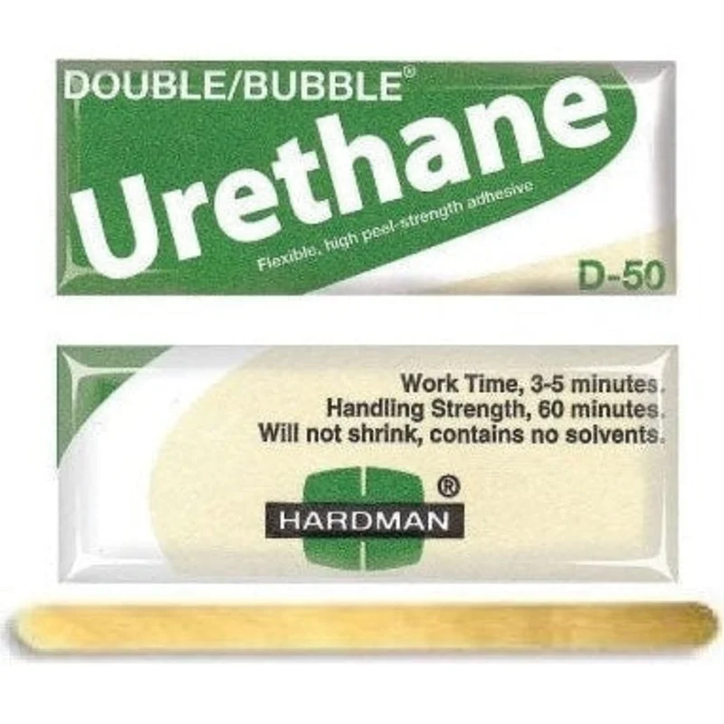 Hardman Double Bubble D50 Green/Beige-Label 04022 - Extra Fast Set 3-5min High Shear Strength Beige Urethane Adhesive