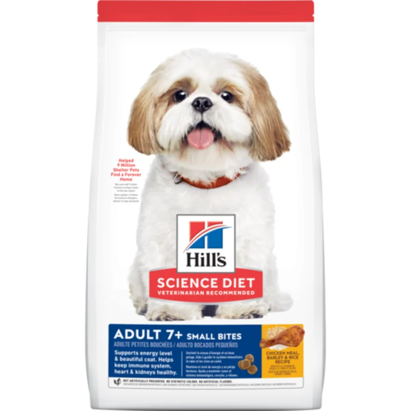 Hill's Science Diet Adult 7+ Small Bites Chicken Meal, Barley & Rice Recipe Dog Food