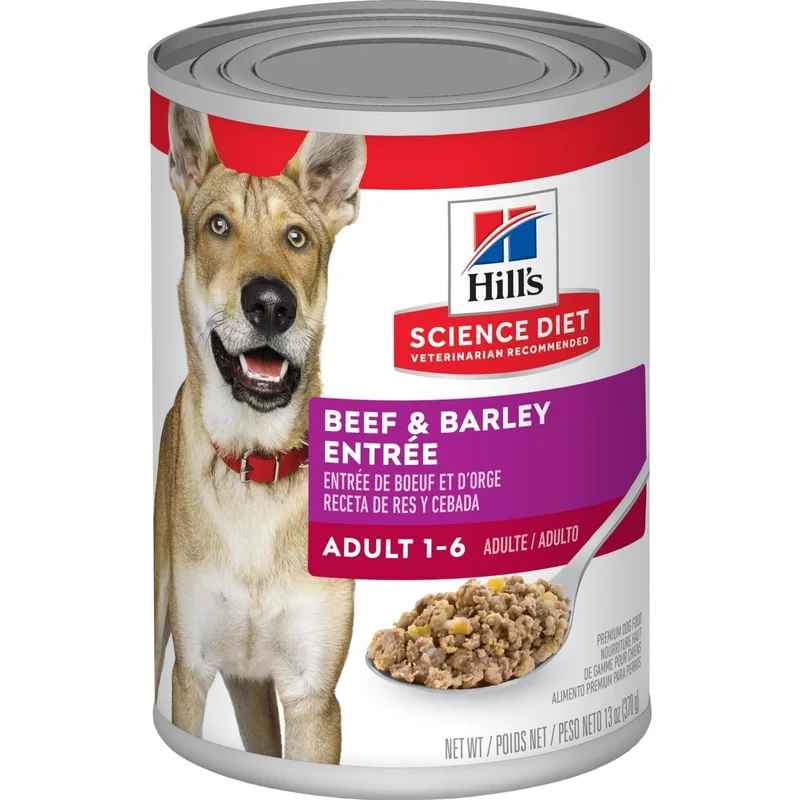 Hill's Science Diet Adult Beef & Barley Entre dog food
