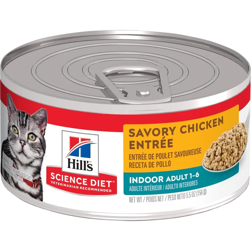 Hill's Science Diet Adult Indoor Savory Chicken Entre cat food