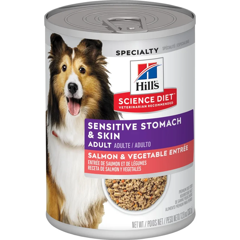 Hill's Science Diet Adult Sensitive Stomach & Skin Salmon & Vegetable Entre Wet Dog Food