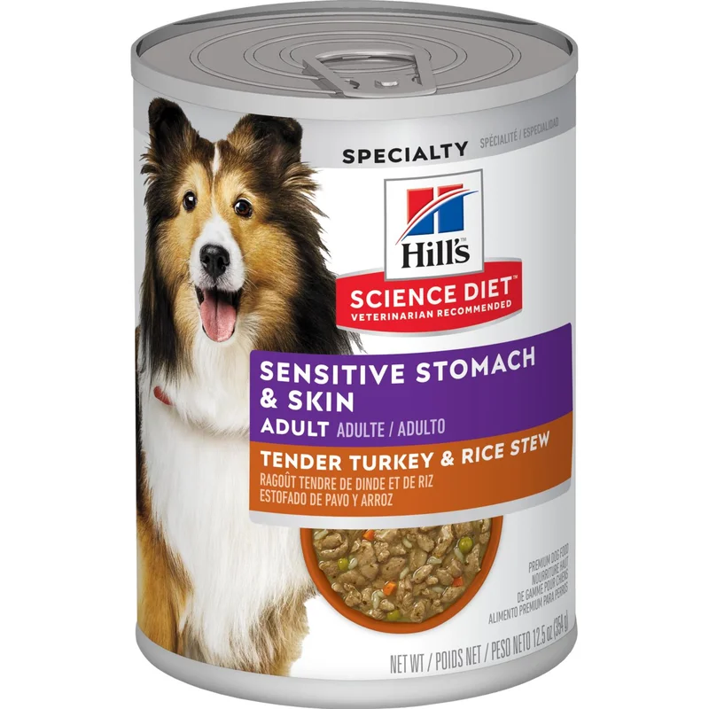 Hill's Science Diet Adult Sensitive Stomach & Skin Tender Turkey & Rice Stew dog food
