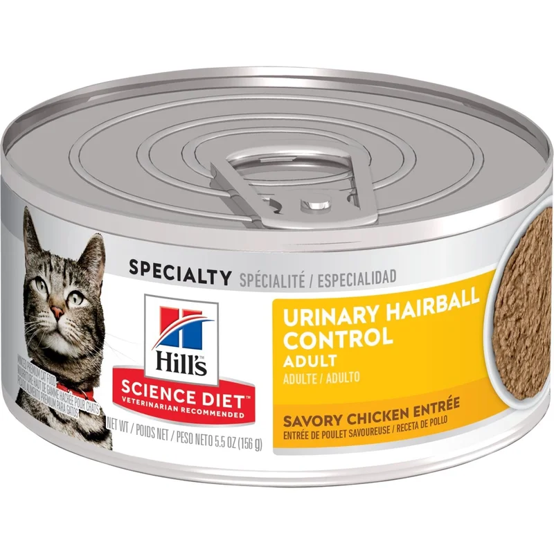 Hill's Science Diet Adult Urinary Hairball Control Savory Chicken Entre Wet Cat Food