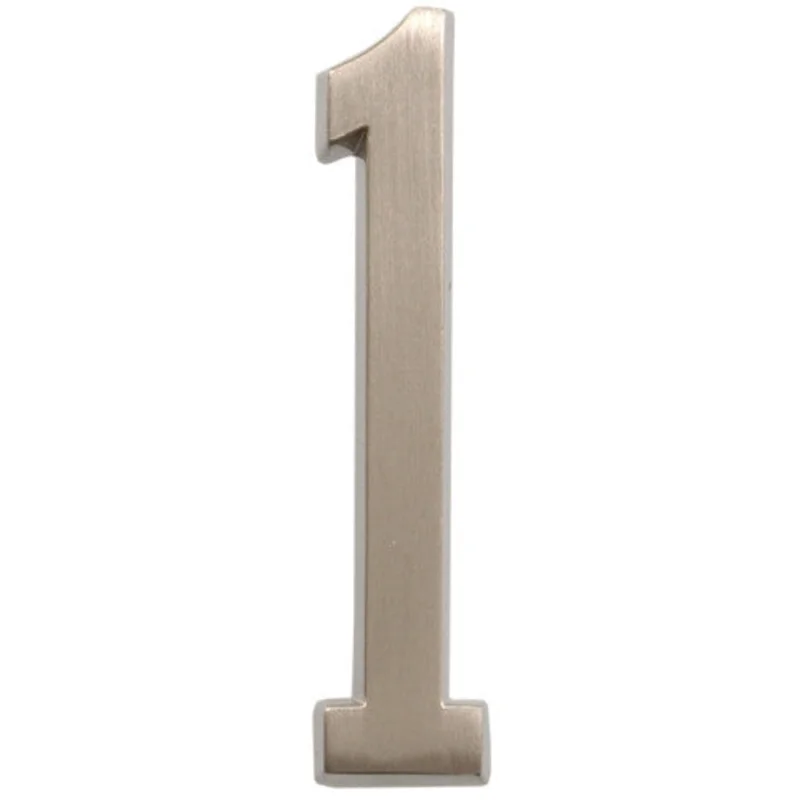 Hillman Distinctions Adhesive House Number 1 Nickel