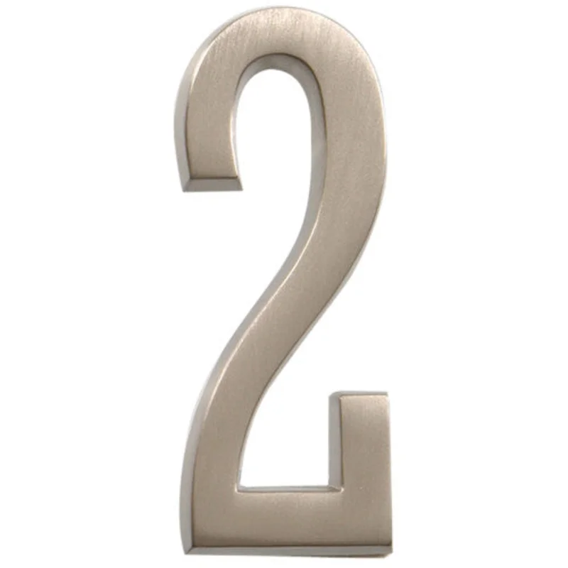 Hillman Distinctions Adhesive House Number 2 Nickel