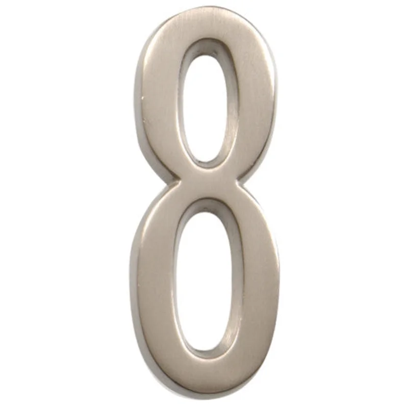 Hillman Distinctions Adhesive House Number 8 Nickel
