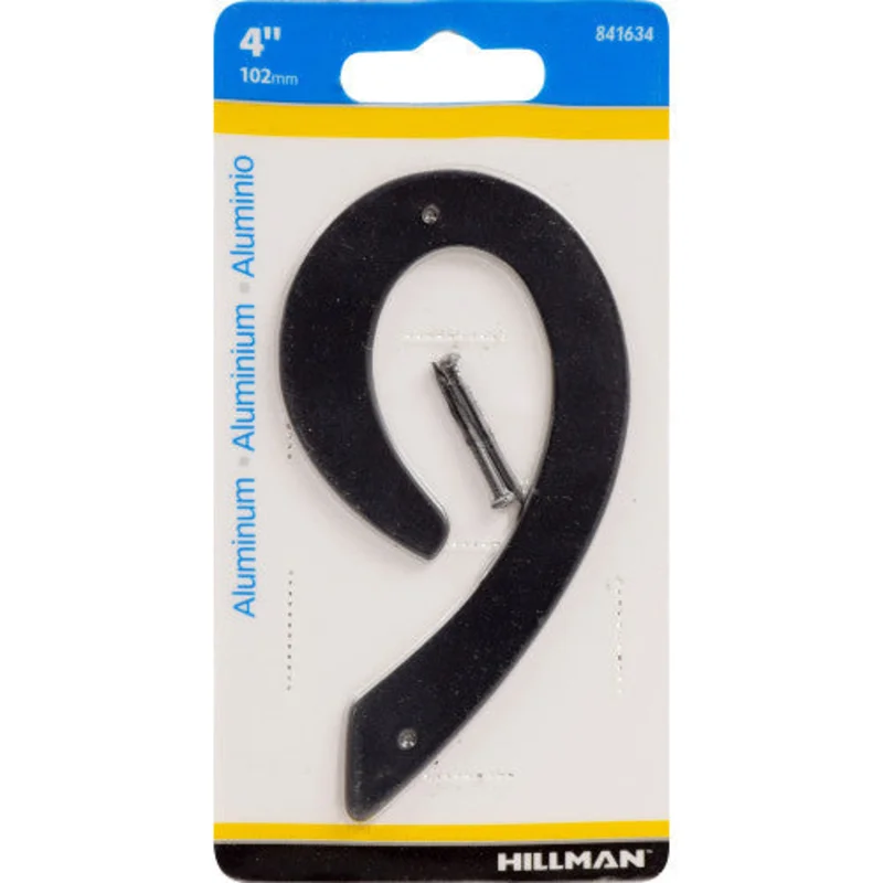 Hillman Nail-On House Number 9 Aluminum