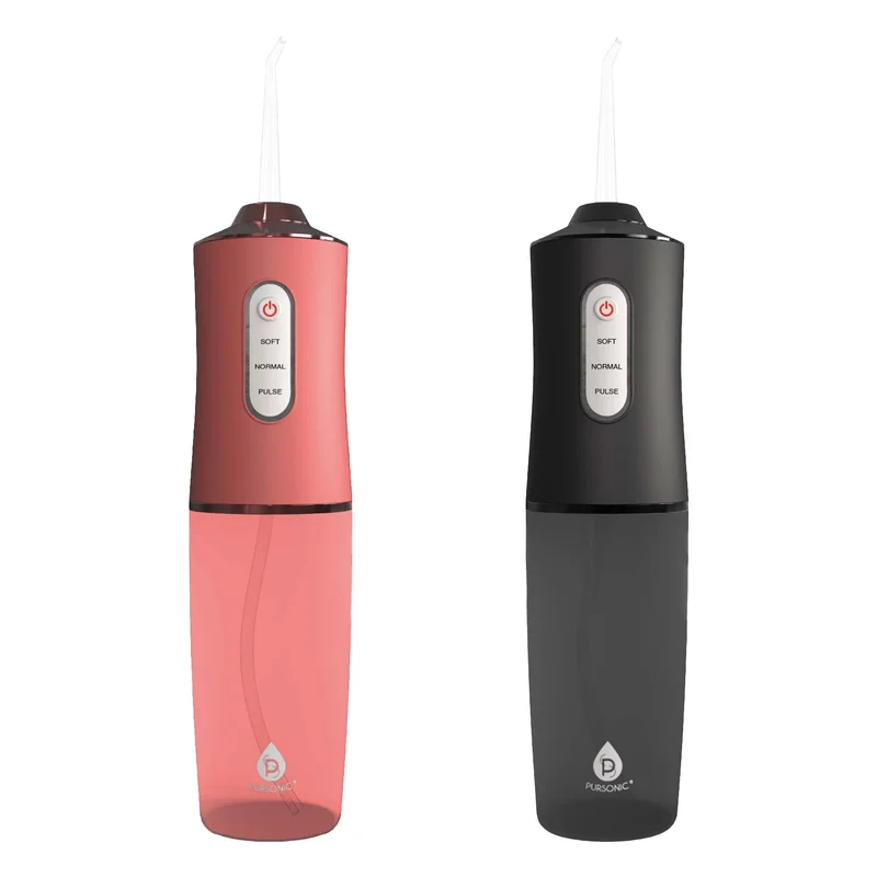 Hims and Hers Pursonic USB Rechargeable Water Flossers (Black & Pink)