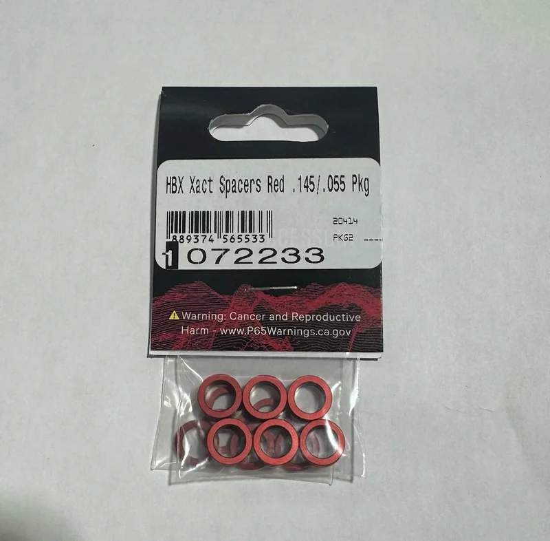Hoyt HBX XACT SPACERS - 6 pack RED