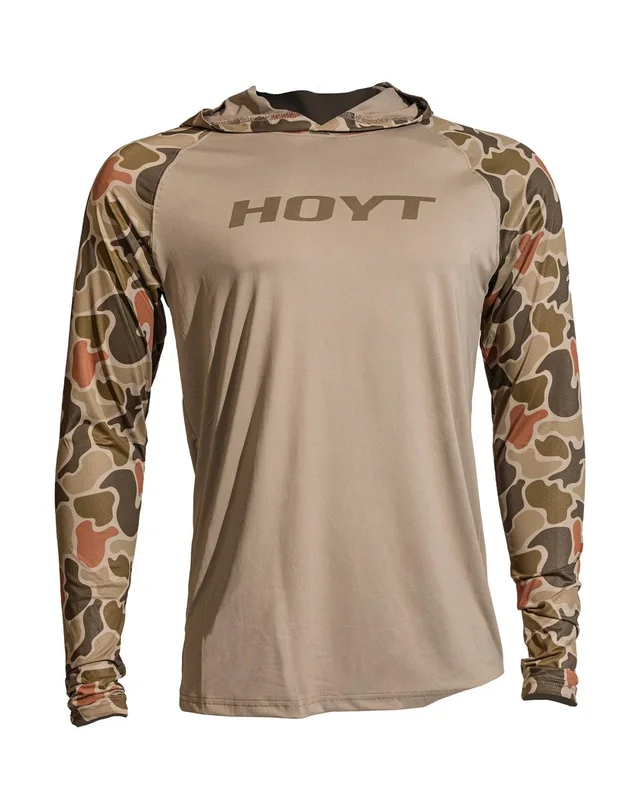 HOYT SUN SHIRT HOODED LONG SLEEVE - BROWN CAMO/DUCK CAMO BROWN DUCK