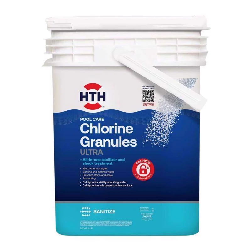 HTH Pool Care Chlorine Granules Ultra 50 lbs