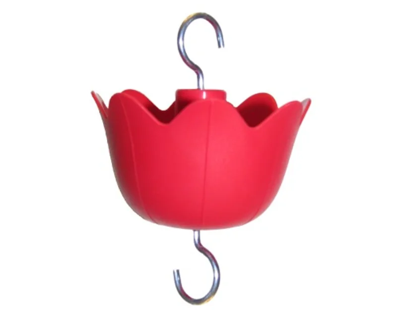 Hummer's Galore Hummingbird Feeder Insect Guard Ant Moat Red