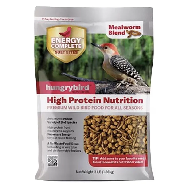 HungryBird Mealworm Blend Energy Complete High Protein Suet Bites