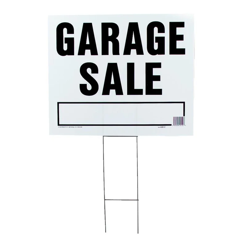 Hy-Ko Corrugated Plastic Sign, Garage Sale