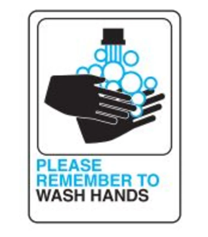 Hy-Ko D-26 Sign Please Remember To Wash Hands
