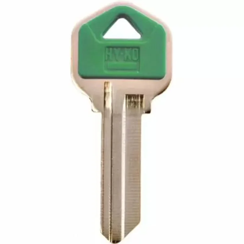 Hy-Ko KW1PG Key Blank with Green Plastic Head Green