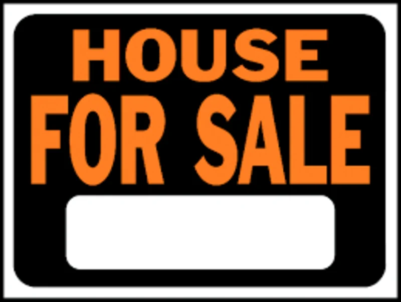 Hy-Ko Prod 9 x 12-Inch Hy-Glo Orange/ Black Plastic 'House For Sale' Sign