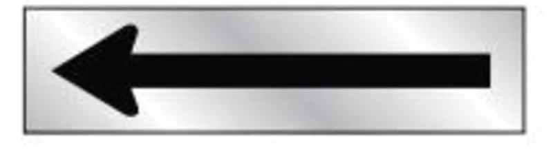 Hy-Ko Products Arrow Self Adhesive Vinyl Graphic 2" X 8" Black/silver