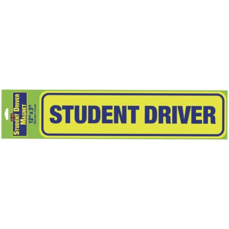 HY-KO Student Driver Vehicle Magnet 3 x 12 Size Affixes to Metal Removable