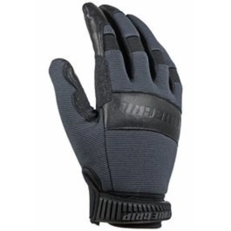 Hybrid Leather Work Gloves, Goatskin/Spandex, Black, X-Large