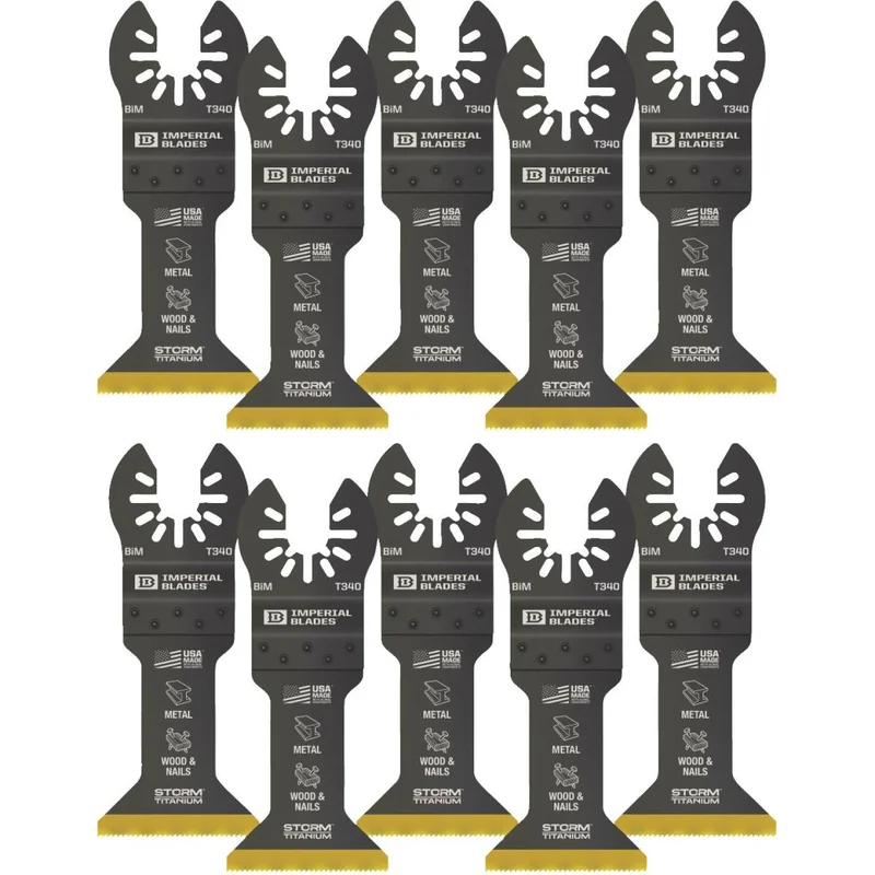 Imperial Blades 1-3/4 In. ONE FIT Titanium STORM Wood/Metal Oscillating Blade (10-Pack)
