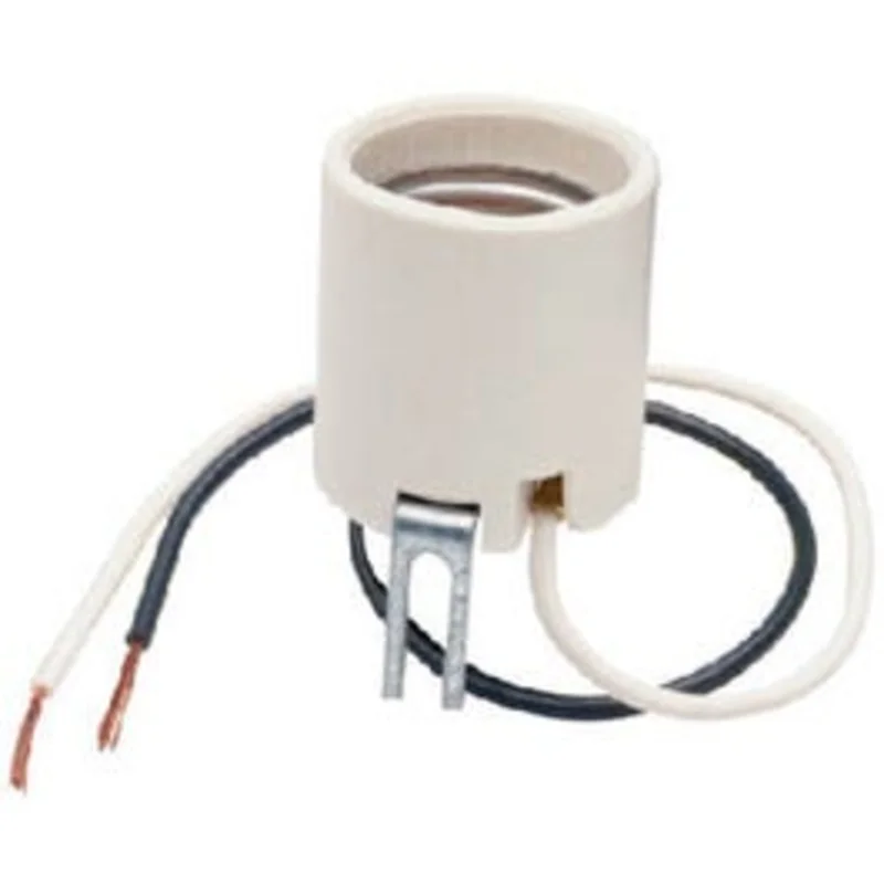 Incandescent Medium Base Porcelain Lampholder, Keyless, 660-Watt, 250-Volt