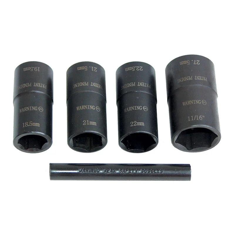 - inch Drive Metric 6-Point Dual Sided Impact Socket Set w/Pouch - 5 Pieces