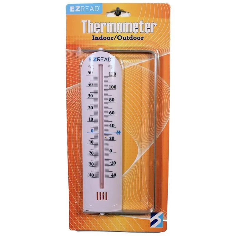 INDOOR OUTDOOR THERMOMETER WITH BRACKET WHITE